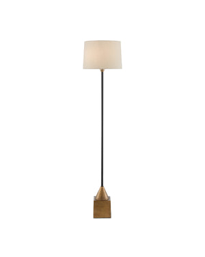 Currey & Co Keeler Brass Floor Lamp | 8000-0073
