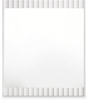 Modernist White Wood Veneer Frame Mirror | Meridian Furniture - 802White-M