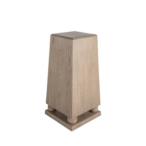 Chess Mahogany Wood Square Pedestal Accent Table | Gabriella White - SCH-170175