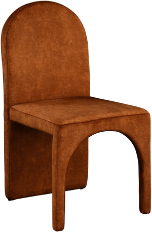 Summer Cognac Velvet Upholstered Dining Side Chair (Set of 2) | Meridian Furniture - 803Cognac-SC