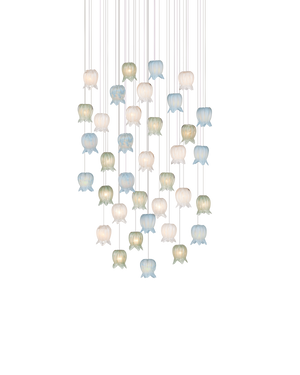 Polpo Misto 36-Light Round Multi-Drop Pendant | Currey & Co - 9000-1424