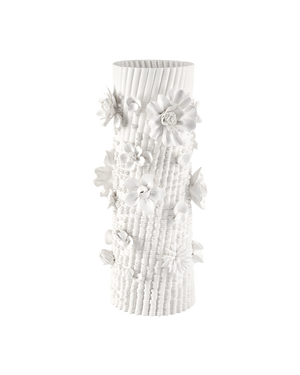 Sylva Medium White Vase | Currey & Co - 1200-1167