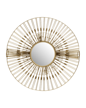 Ruche Round Mirror | Currey & Co - 1000-0182