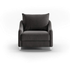 Ethos Cot Chair Sleeper - Oliver 515 - 234/9 Chrome | Luonto Furniture - ETHO-ANT-OLIV/515-234/9-CR