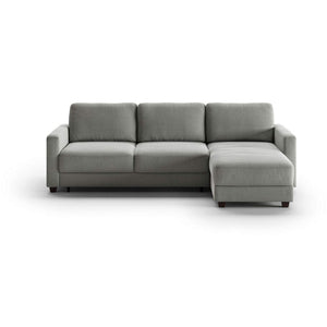 Hampton Queen Sectional (Loveseat Sleeper + Reversible Chaise) Rodeo 104 - 104/6 Walnut | Luonto Furniture - HAMP-CHY+FOU-RODE/104-104/6-WA