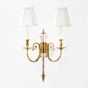 MORAVIA Crystal & Brass Sconce | Decorative Crafts - 8195