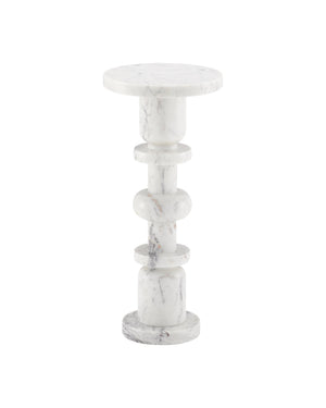 Currey & Co Sasha White Drinks Table | 3000-0138