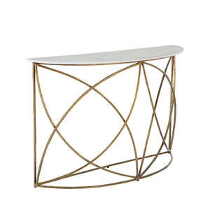 Wayland Iron Half-Circle Frame Console Table | Gabriella White - SCH-175109