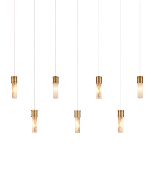 Cannula 7-Light Linear Multi-Drop Pendant | Currey & Co - 9000-1386