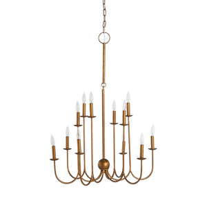 Snow Metal Ashwell Gold Chandelier - 31.75 in. D x 43 in. H | Gabriella White - SCH-175724