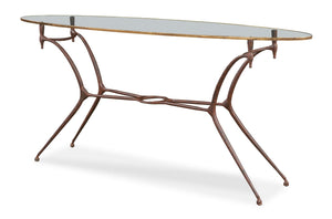 1940S French Long Oval Console Table | Maitland Smith - 8269-34