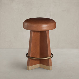 Plateau Leather Swivel Counter Stool - Dawn | Gabriella White - SCH-176002