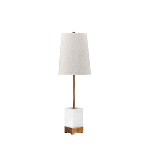 Geneva Tiled Alabaster Antique Brass Table Lamp | Gabriella White - SCH-152210