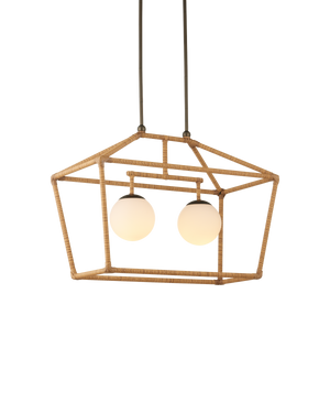 Denison Rectangular Natural Outdoor Lantern | Currey & Co - 9500-0030