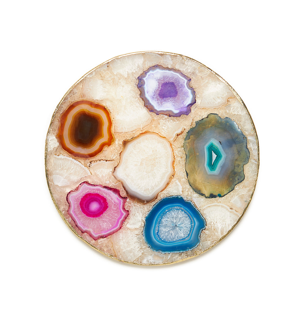 Agate Trivets With Gold Trim | Maitland Smith - 8410-12