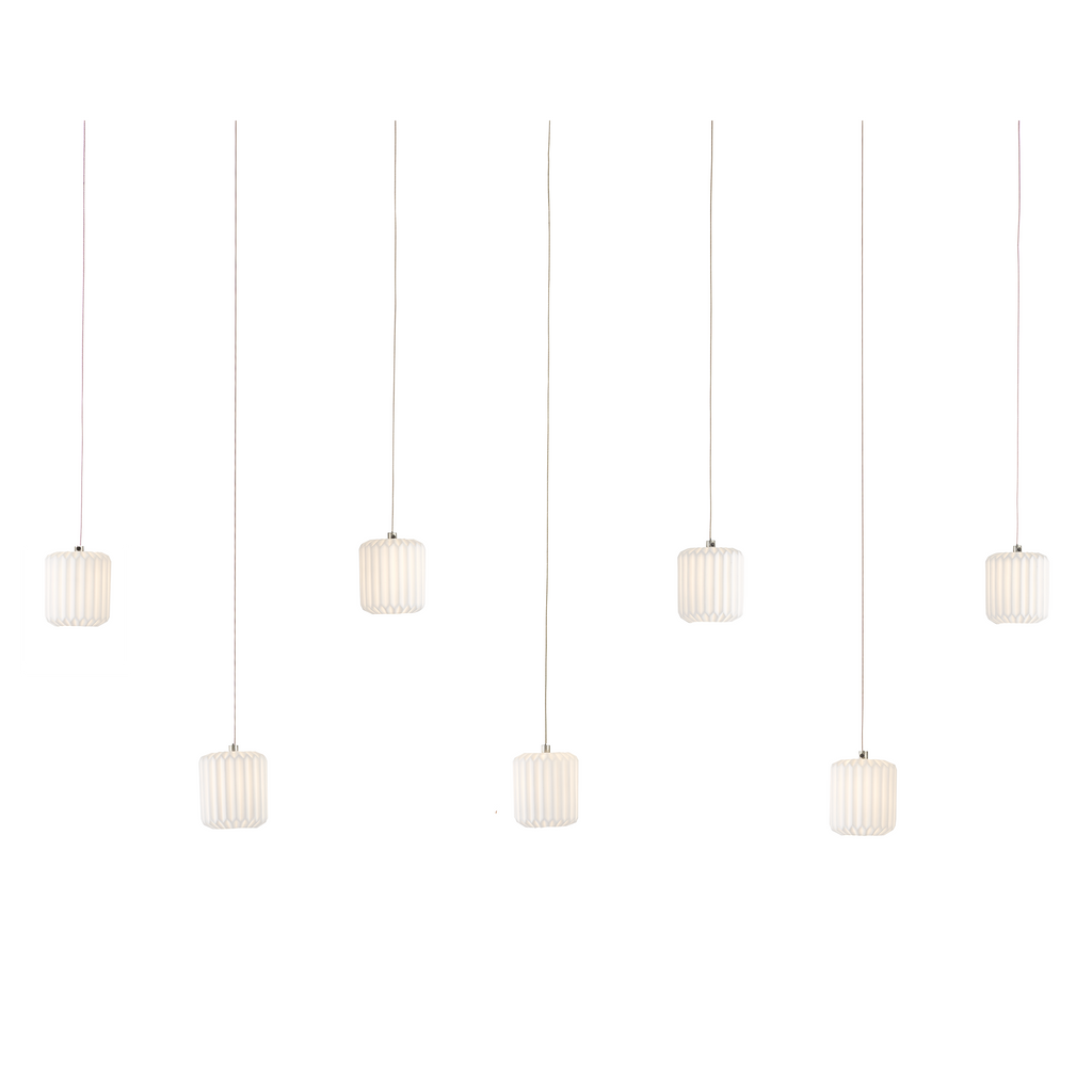 Currey & Company Dove 7-Light Rectangular Multi-Drop Pendant