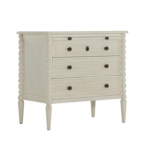 Jennifer Mahogany Mindi Wood Chest - 4 Drawers, Antique Chalk White | Gabriella White - SCH-175642