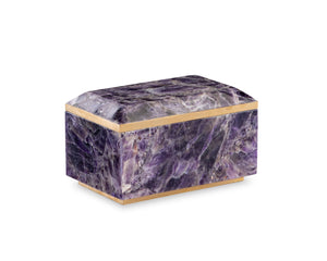 Small Brass And Amethyst Box | Maitland Smith - 8476-11