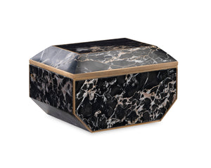 Large Brass And Golden Portoro Box | Maitland Smith - 8477-11