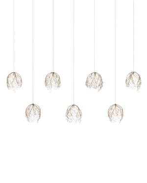 Banyan 7-Light Linear Multi-Drop Pendant | Currey & Co - 9000-1394