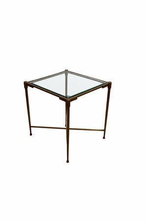 Iron Side Table With Glass Top | Maitland Smith - 8629-32
