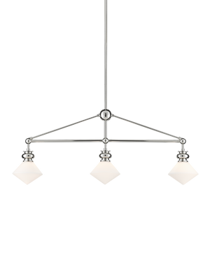 Rycroft Nickel Rectangular Chandelier | Currey & Co - 9000-0614