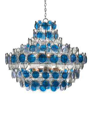 Currey & Co Galahad Large Blue Chandelier | 9000-0723