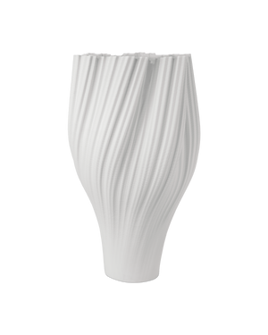 Whorl Grande White Vase | Currey & Co - 1200-1005