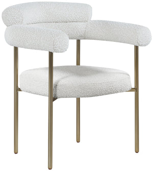 Blake Cream Boucle Fabric Upholstered Dining Chair (Set of 2) | Meridian Furniture - 871Cream-C