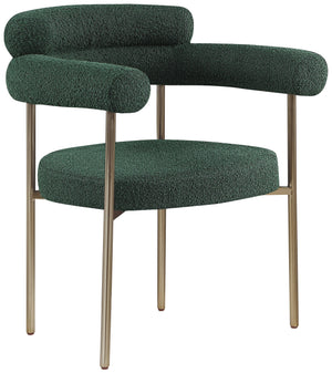 Blake Green Boucle Fabric Upholstered Dining Chair (Set of 2) | Meridian Furniture - 871Green-C