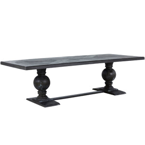 Matthew Mindi Veneer Rectangle Trestle Dining Table | Gabriella White - SCH-168175