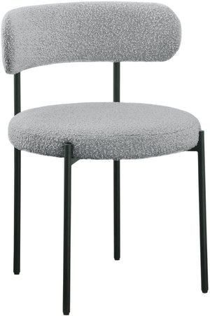 Beacon Grey Boucle Fabric Upholstered Dining Chair (Set of 2) | Meridian Furniture - 880Grey-C