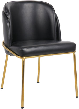 Jagger Black Vegan Leather Upholstered Dining Chair (Set of 2) | Meridian Furniture - 882Black-C