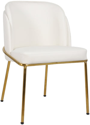 Jagger White Vegan Leather Upholstered Dining Chair (Set of 2) | Meridian Furniture - 882White-C