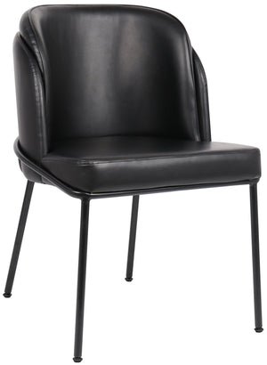 Jagger Black Vegan Leather Upholstered Dining Chair (Set of 2) | Meridian Furniture - 883Black-C