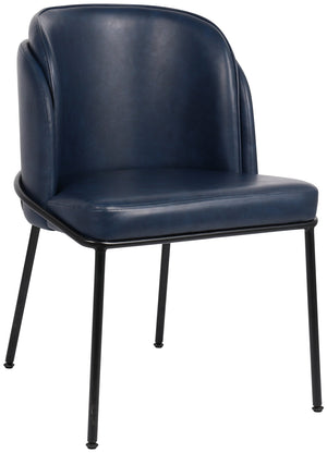 Jagger Navy Vegan Leather Upholstered Dining Chair (Set of 2) | Meridian Furniture - 883Navy-C