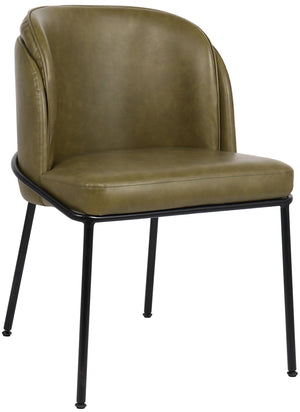 Jagger Olive Vegan Leather Upholstered Dining Chair (Set of 2) | Meridian Furniture - 883Olive-C