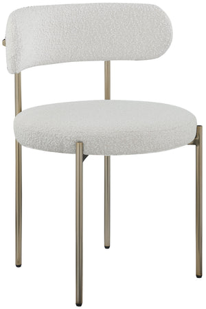 Beacon Cream Boucle Fabric Upholstered Dining Chair (Set of 2) | Meridian Furniture - 887Cream-C