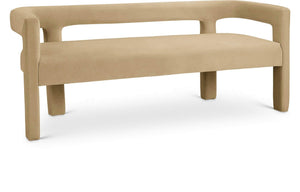 Athena Camel Velvet Upholstered Bench | Meridian Furniture - 892Camel