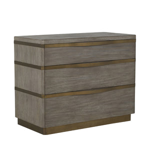 Gillespie Mindi Wood Chest - 3 Drawers, Brushed Gray | Gabriella White - SCH-169315