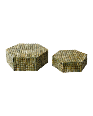 Knepp Green Box Set of 2 | Currey & Co - 1200-1124