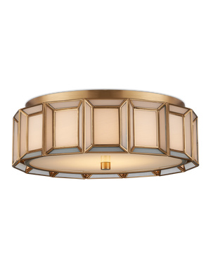 Daze Flush Mount - White | Currey & Co - 9999-0077