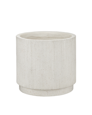 Ridge Medium Ivory Terrazzo Planter | Currey & Co - 2200-0071