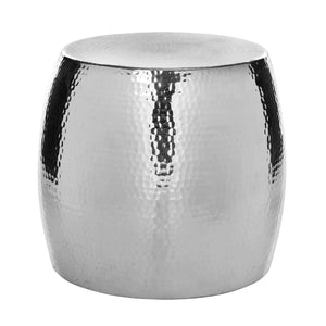 Safavieh Odin Round Hammered Stool - Silver