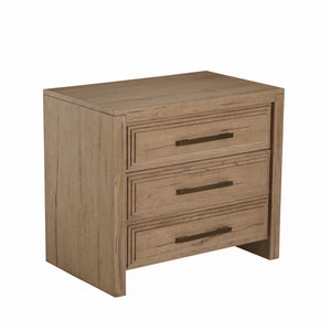 Wren Oak Wood Chest - 3 Drawers, Dawn | Gabriella White - SCH-176036