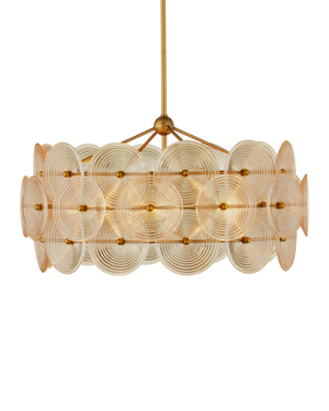 Whirlwind Medium Gold Chandelier | Currey & Co - 9000-1460