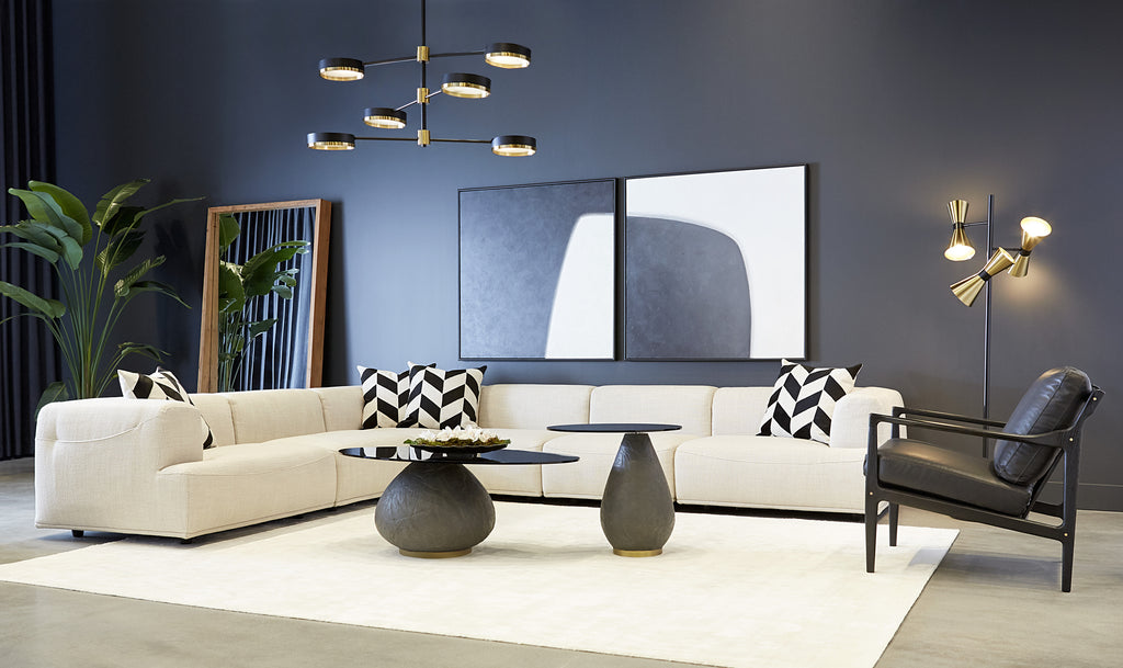 Double Cross (Set Of 2) - 48" X 48" - Black Floater Frame | Sunpan Furniture - A0271