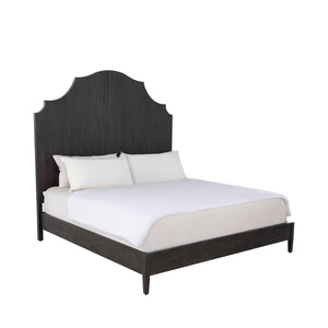 Princeton Mindi Veneer Wood French Antique Bed - King, Black | Gabriella White - SCH-175501