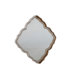 Adriana Curved Accent Mirror - Cerused White | Gabriella White - SCH-170150