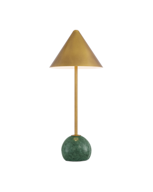 Journey Green & Brass Cordless Table Lamp | Currey & Co - 6700-0009